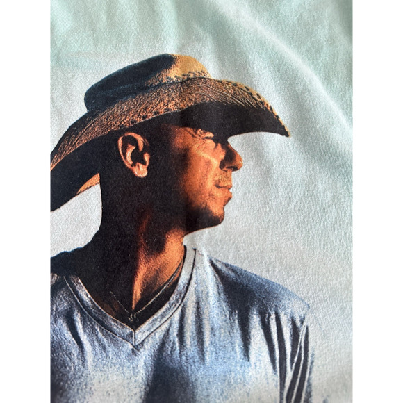 Kenny Chesney The Big Revival 2015 Concert T-shirt Mint Green LRG Country Music - Picture 3 of 12